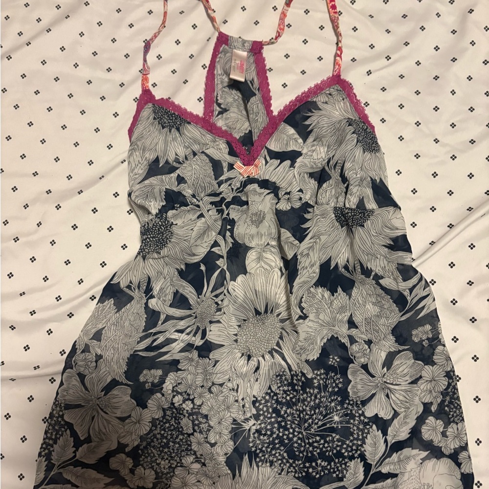 Liberty of London Pink and Gray Floral Fabric